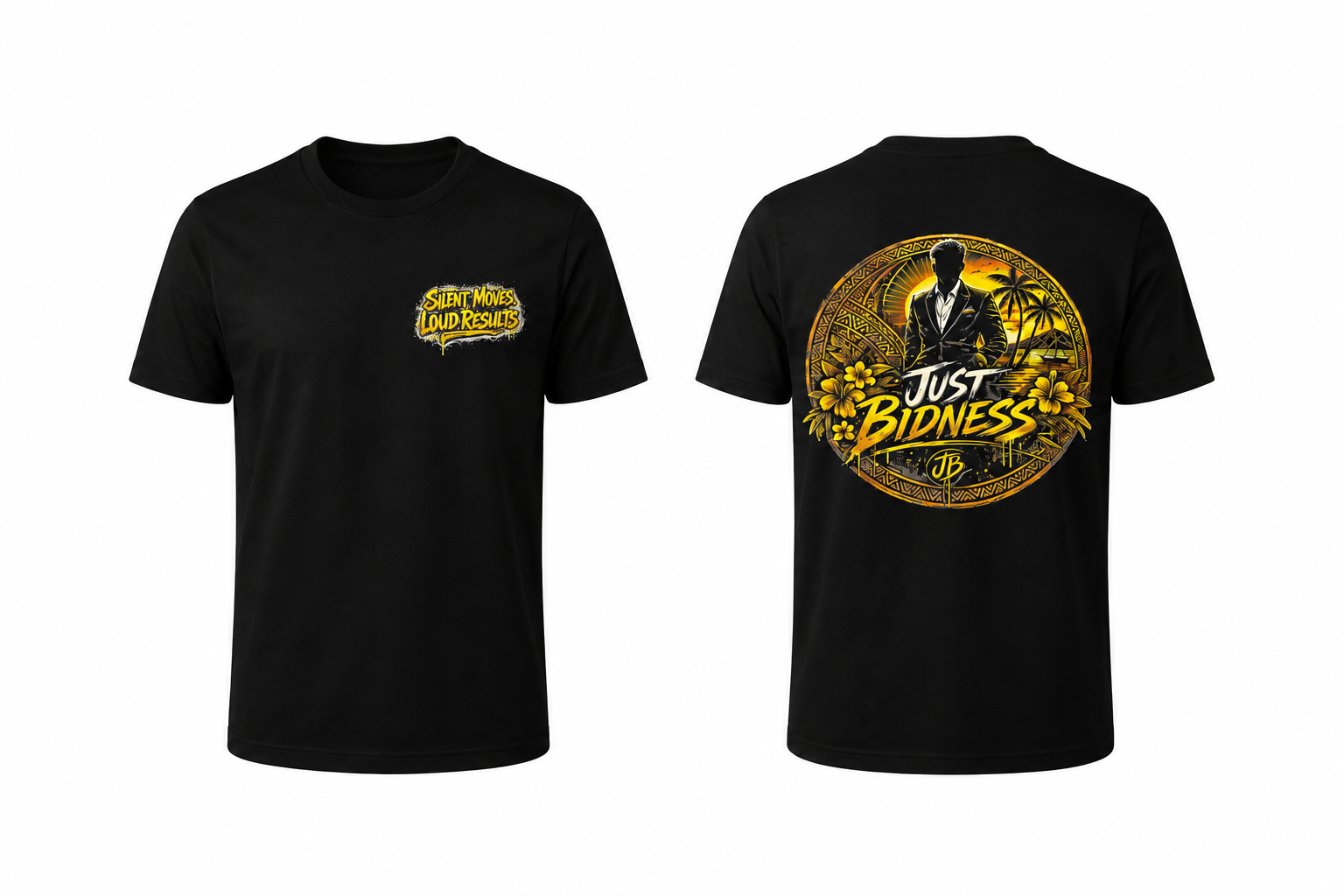 JustBidness Silent Moves Tee – Black