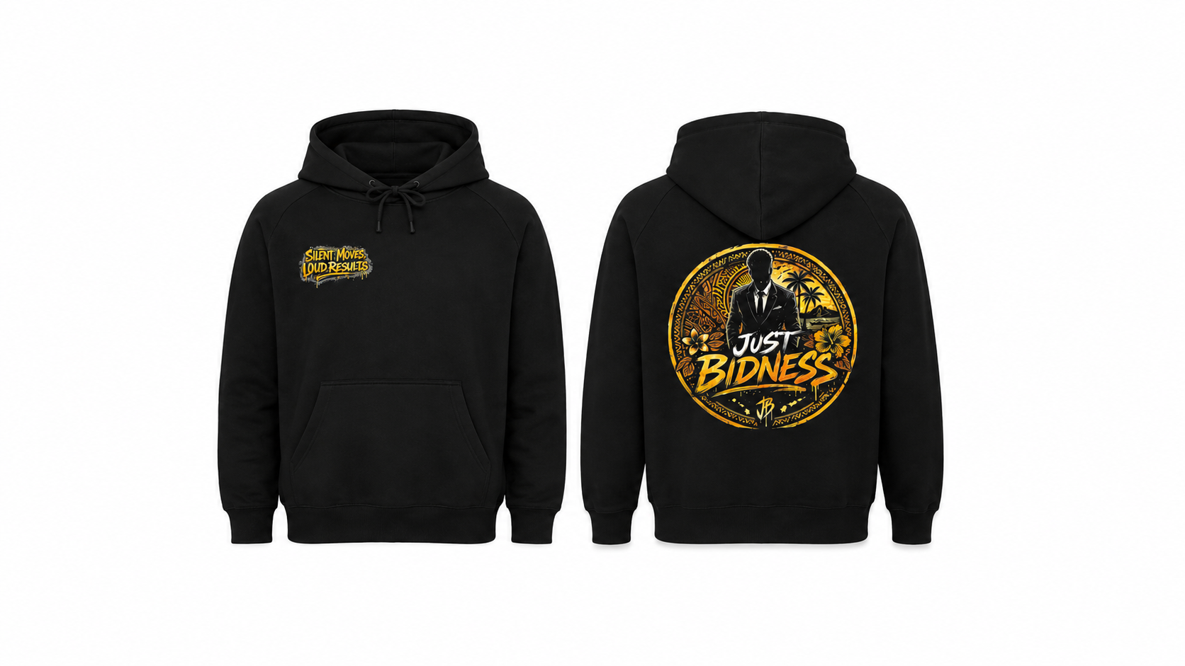 JustBidness Silent Moves Hoodie – Black